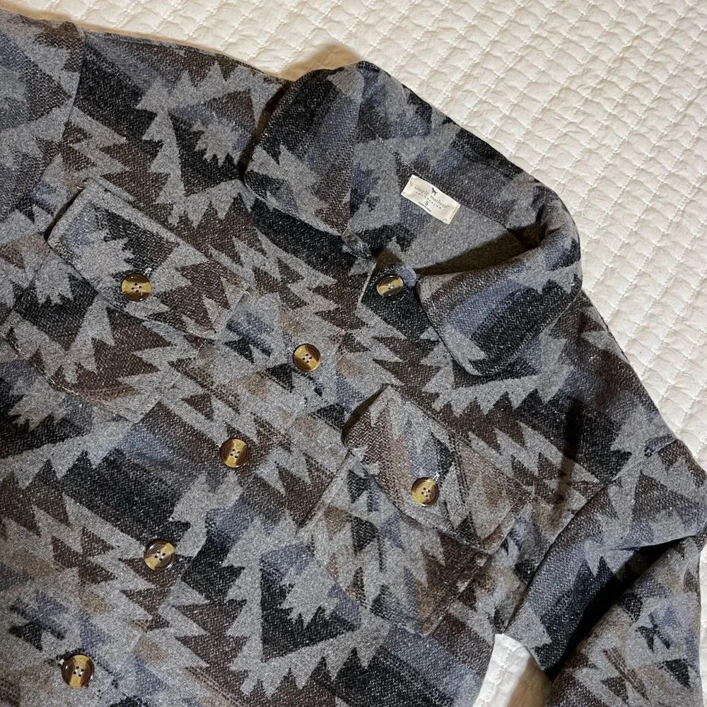 Simply Southern | Gray & Brown Aztec Patterned Jacket - Picture 8 of 14